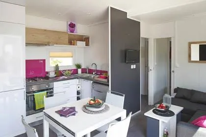 Location - Mobil-Home Lodge Pmr - image n°4 - Camping Kanopée Village