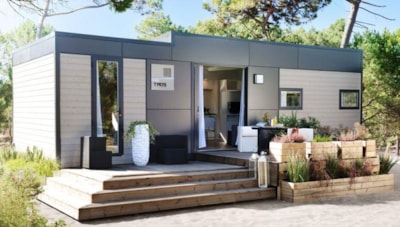 Mobile-home Premium  35 m2 (2 bedrooms ) Half-covered terrace