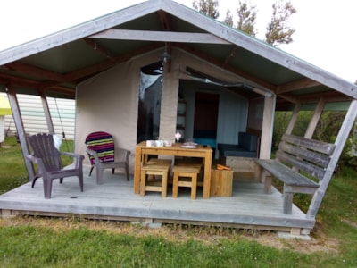 Canvas bungalow Sahari 22m² - No bathroom - Sink with cold water