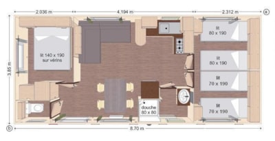 MOBIL-HOME RAPIDHOME PREMIUM 3 bedrooms - 33 m2 + terrace — 5