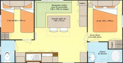 MOBIL-HOME SUPER MERCURE 2 bedrooms - 29 m² + terrace — 8