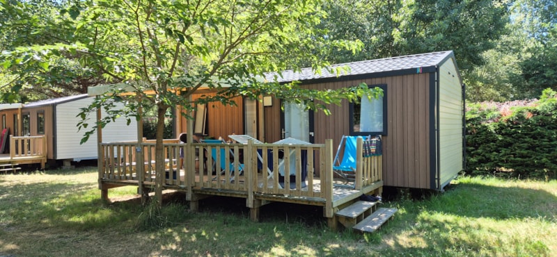 MOBILHEIM MODULO 2 Schlafzimmer + Wohnzimmer mit Schlafcouch - 28 m2 + Terrasse