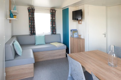 Mobil-home Confort 34m² (3 bedrooms) - 1 shower room - Semi-covered terrace