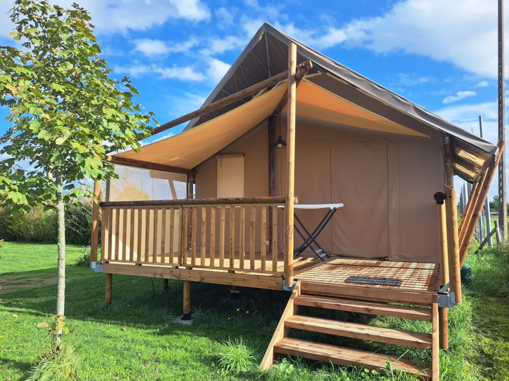 Bungalow tenda Confort 25m² (2 camere) - Sanitari - terrazza coperta