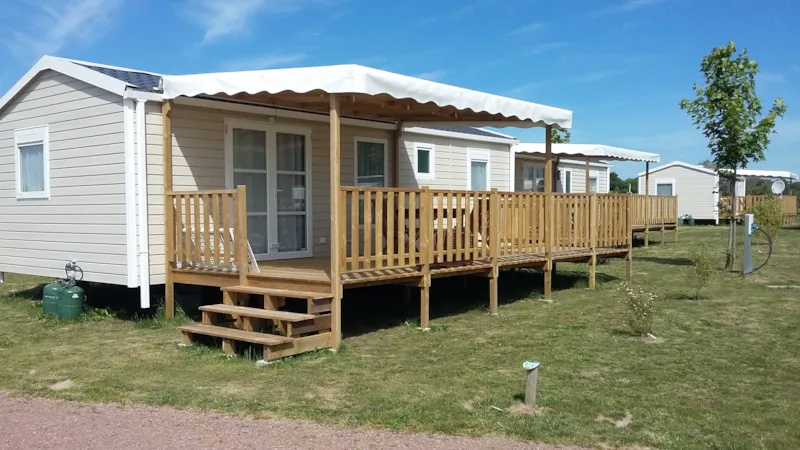 Mobil-Home Confort 34M² (3 Chambres) - 1 Salle D'eau - Terrasse Semi-Couverte