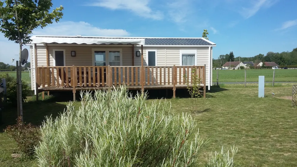Location - Mobil-Home Premium 39M² (3 Chambres) - 2 Salles De Bain - Terrasse Semi-Couverte - Flower Camping Loire et Châteaux