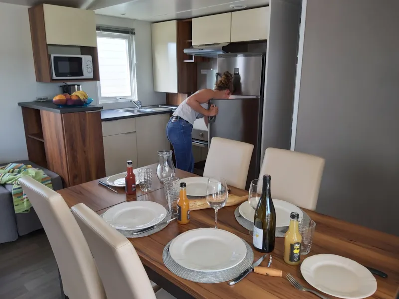 Mobil-Home Premium 39M² (3 Chambres) - 2 Salles De Bain - Terrasse Semi-Couverte