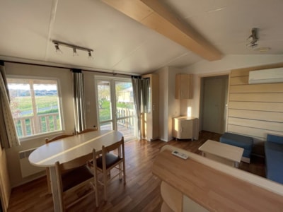 Mobil Home Premium 41m2 (3 bedrooms) + 2 bathrooms + air conditioning + covered terrace + dishwasher