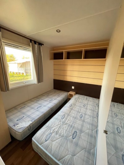 Mobil Home Premium 41m2 (3 bedrooms) + 2 bathrooms + air conditioning + covered terrace + dishwasher