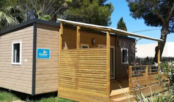 Mietunterkunft - Mobilheim Premium - Pack Exclusive - 2 Schlafzimmer - 29M² - Erhöhte Terrasse -  Klimaanlage - Wifi - Camping Kalliste
