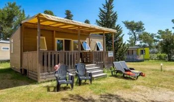 Mietunterkunft - Mobilheim Premium -  3 Schlafzimmer - 35M² - Erhöhte Terrasse -  Klimaanlage - Camping Kalliste