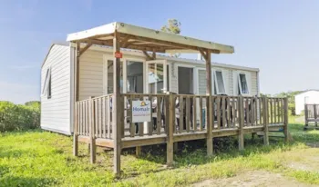 Mietunterkunft - Mobilheim Comfort - 3 Schlafzimmer - 32M² - Erhöhte Terrasse -  Klimaanlage - Camping Kalliste