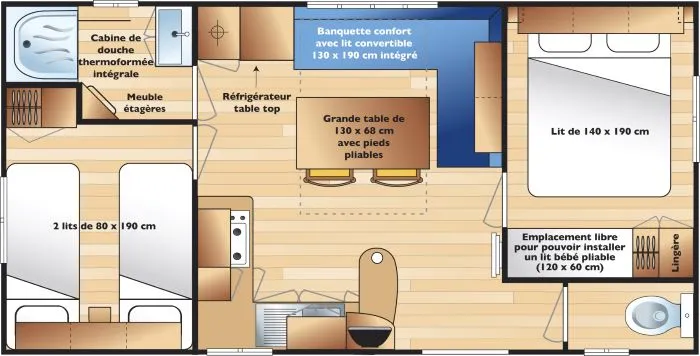 Mobil-Home Standard 23M² 2 Chambres