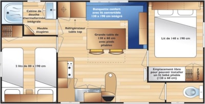 Mobile-home Standard 23m² 2 bedrooms