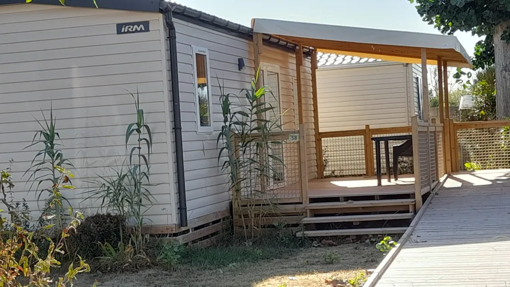 Mietunterkunft - Mobilheim Confort 34M² 2 Schlafzimmer - Behindertengerecht + Tv - Flower Camping Le Pré des Sables