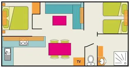 Mobil-Home Olympe Confort+ 2 Chambres 30 M²