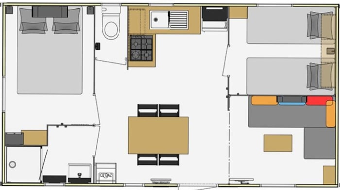 Mobil-Home Oasis Confort+ 2 Chambres 26 M²