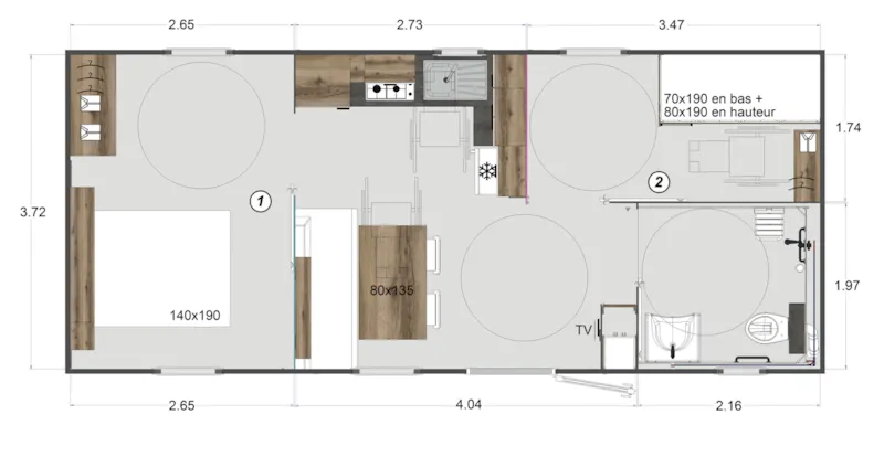 Mobil-Home 33M2 Privilège - Pmr