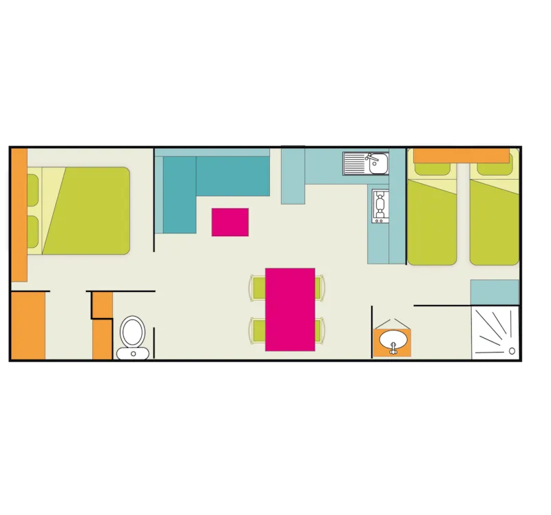 Mobil-Home Privilège 1 32M² 1 Salle De Bain