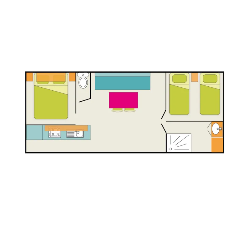 Mobil-Home Eden Duo 2 Chambres 24M²