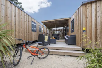 Mietunterkunft - Mobil-Home Cabane Prémium Clim 2Bedrooms 25M² - Camping La Parée du Both