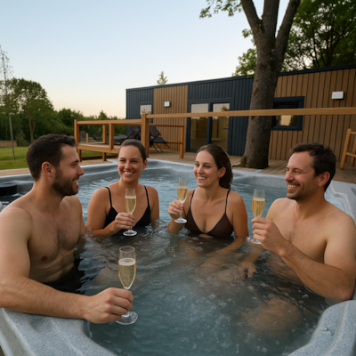 Cottage with terrace 2 bedrooms / 2 bathrooms and private spa at Domaine du Perche Bellêmois — 1
