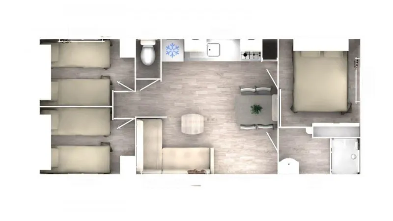 Mobil Home Vip Neuf Climatise, 3 Ch, Calme Et Tranquillité Assurés, Terrasse Couverte Et Semi-Fermée