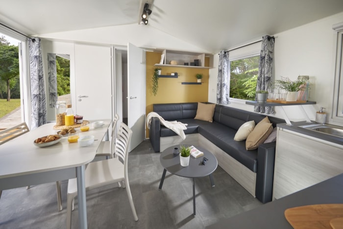 Mobil Home Confort 3 Chambres 35M² Avec Terrasse Couverte Et Semi-Fermée