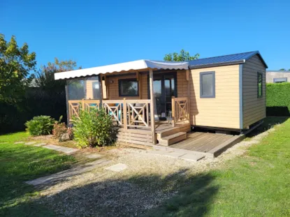 Mobil Home  Neuf Ou Chalet Grand Confort 3 Chambres 40 M² Avec Terrasse Couverte Et Semi-Fermée