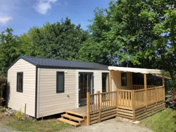 Mietunterkunft - Mobilheim Premium 3 Zimmer + Überdachte Terrasse - Camping L'Ambois
