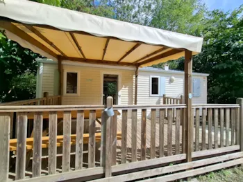 Mietunterkunft - Mobilheim Confort 3 Zimmer + Überdachte Terrasse - Camping L'Ambois