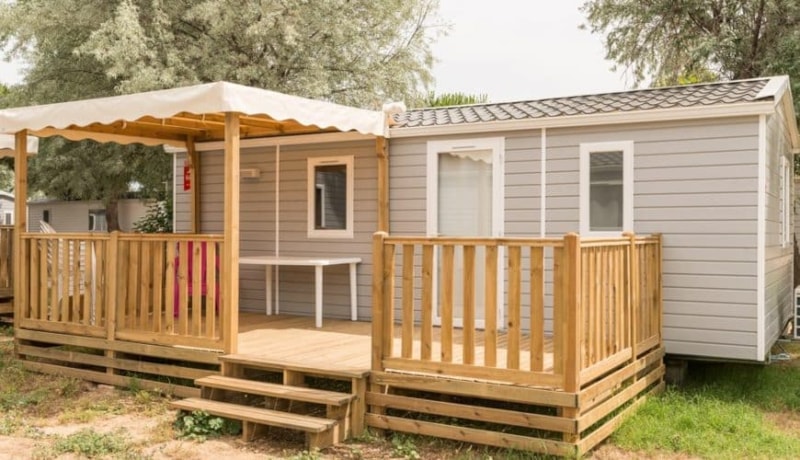 Mobil-home Cottage 2 - 2 chambres, canapé convertible, climatisation et télévision