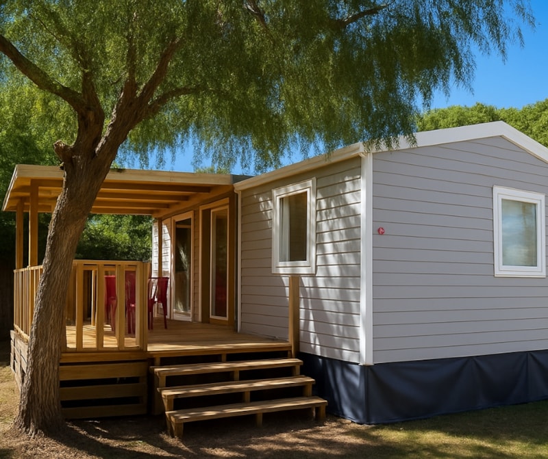 Mobil-home Cottage 1 - 24m² - 2 chambres, climatisation et télévision