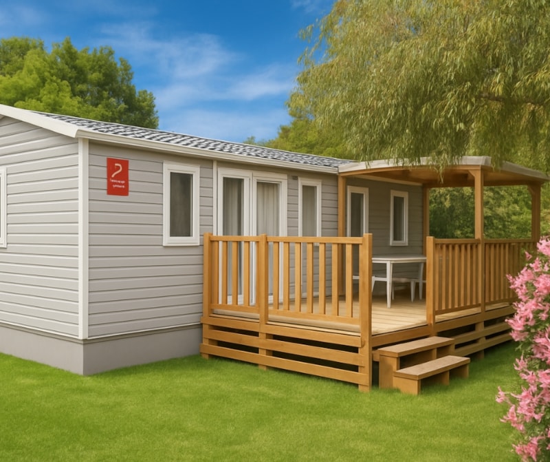 Mobil-home Cottage 3 - 33m² - 3 chambres,  climatisation et télévision