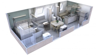 Mobile home Cottage 2 VIP - 33m² - 2 bedrooms,  air conditioning and luxury facilities
