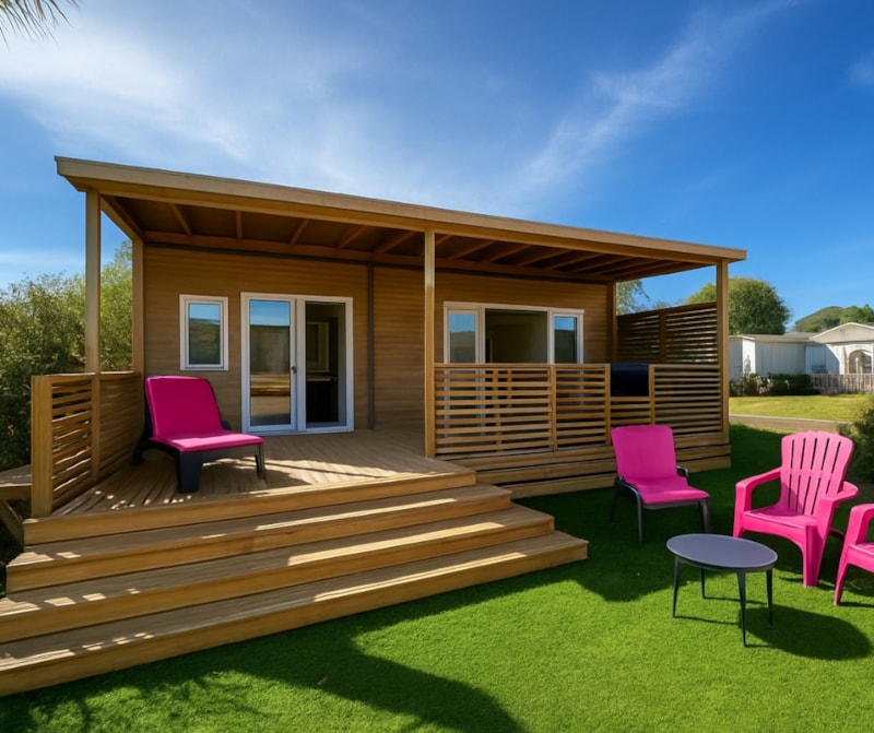 Mobil-home Cottage 3 VIP - 33m² - 3 chambres, climatisation et équipements de luxe
