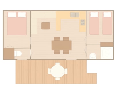 Mobile-home Confort 2 - 24m² - 2 bedrooms