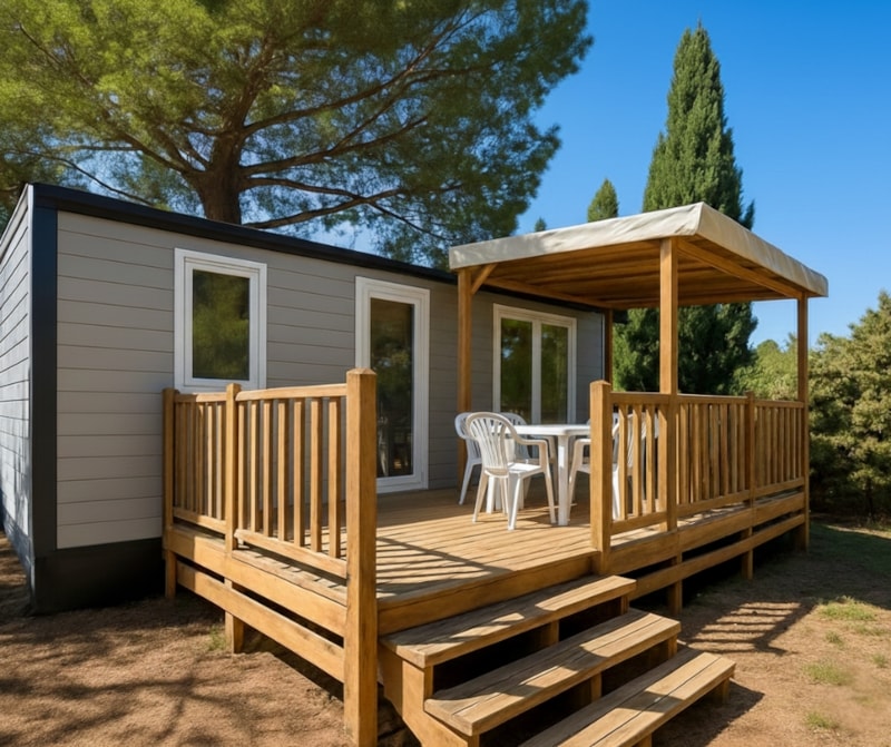 Mobil-home Cottage 2+ - 29m² - 2 chambres,climatisation et télévision