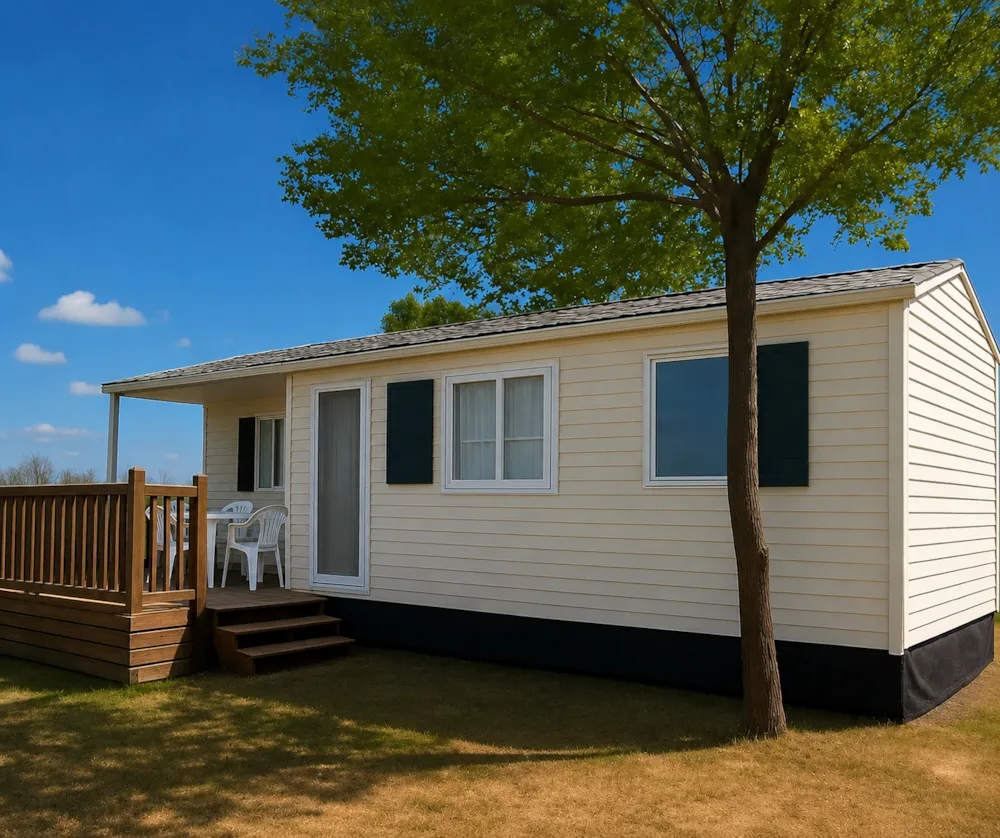 Mobilheim Comfort 2+ - 25M² - 2 Schlafzimmer + Klimaanlage