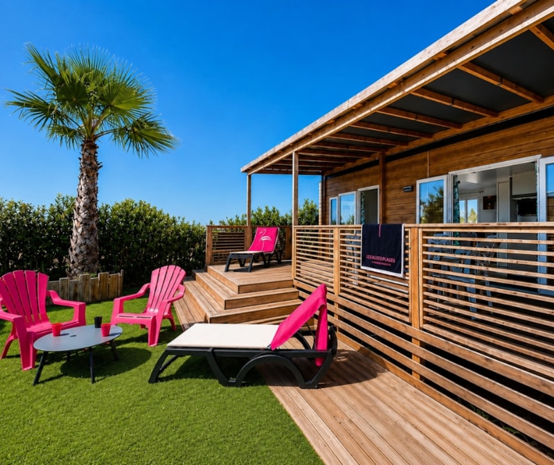 Stacaravan Cottage 3 VIP - 33m² - 3 slaapkamers, airconditioning en luxe voorzieningen