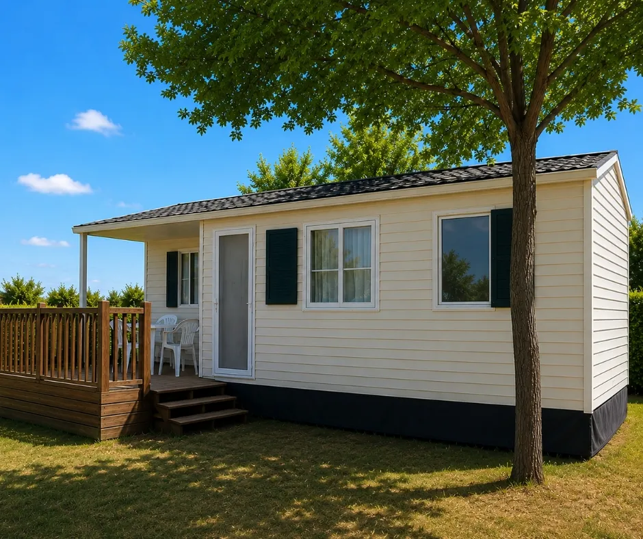 Mobilheim Comfort 2+ - 25M² - 2 Schlafzimmer + Klimaanlage