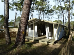 Huuraccommodatie(s) - Ecolodge 23M² Zonder Privé Sanitair - Camping Les Samaras