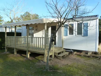 Mietunterkunft - Mobilheim 2 Zimmer Halbüberdachte Terrasse - Camping Les Samaras