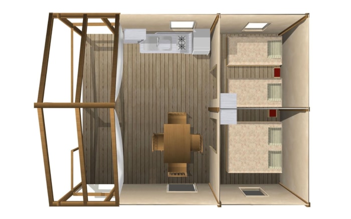 Ecolodge 23M² Sans Sanitaire Avec Point D'eau Froide Evier Cuisine