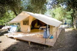 Accommodation - Classic Iv Wood & Canvas Tent - Huttopia Lac de Carcans