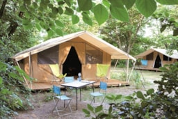 Location - Tente Toile Et Bois Classic V - Huttopia Lac de Carcans