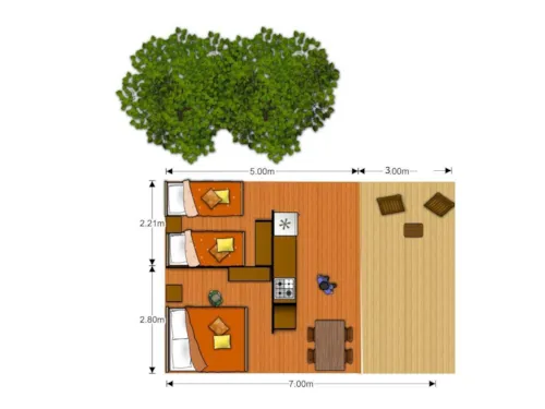 Huuraccommodatie(s) - Luxe Lodge Tent - image n°10 - Les Chamberts camping et lodges