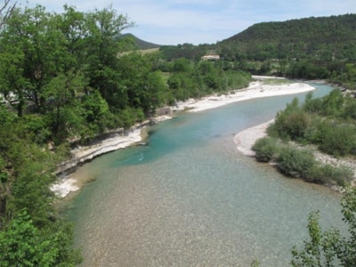 Exclusive pitch with river and mountain view caravan, tent or campers