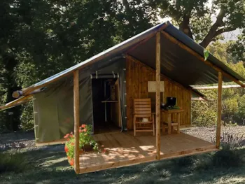 Accommodation - Cozy Nature Canvas & Wood Hut - Les Chamberts camping et lodges