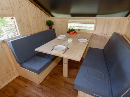 Huuraccommodatie(s) - Canvas En Houten Hut Gezellige Natuur - image n°6 - Les Chamberts camping et lodges